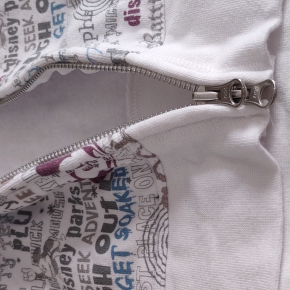 Walt Disney World Disneyland Resort 1X 2010 Word Print Full Zip Embroider Hoodie - Picture 13 of 15